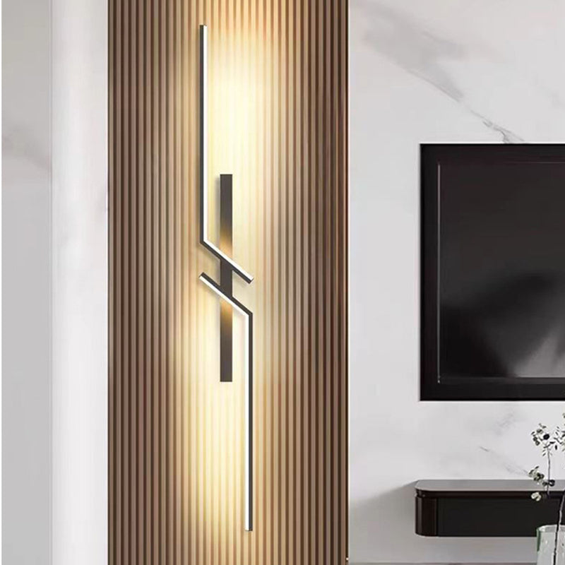 Modern Minimalist Linear Hardware Aluminum LED Wall Sconce Lamp For Hallway