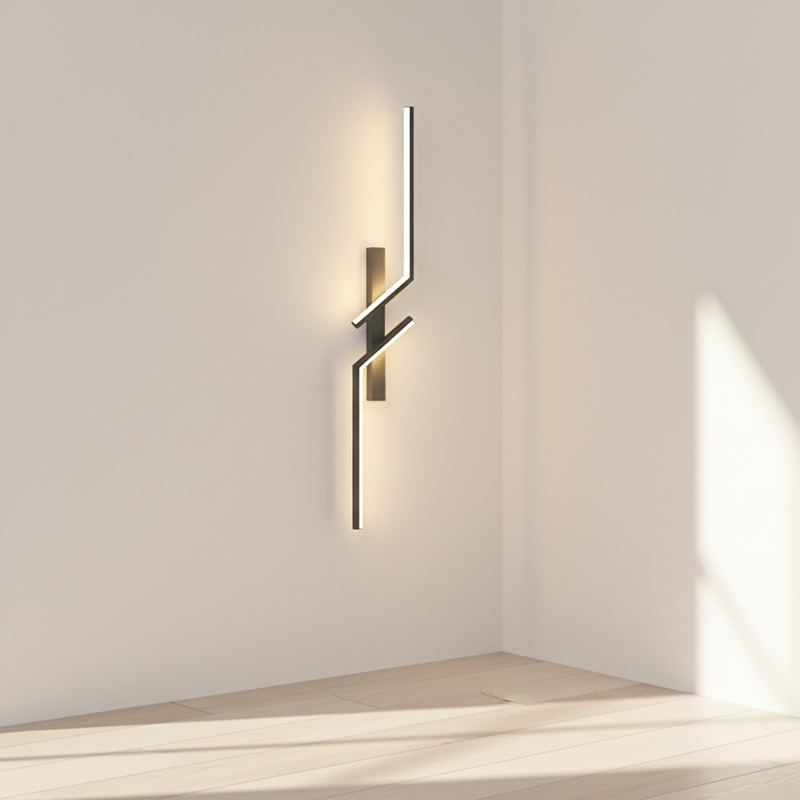 Modern Minimalist Linear Hardware Aluminum LED Wall Sconce Lamp For Hallway