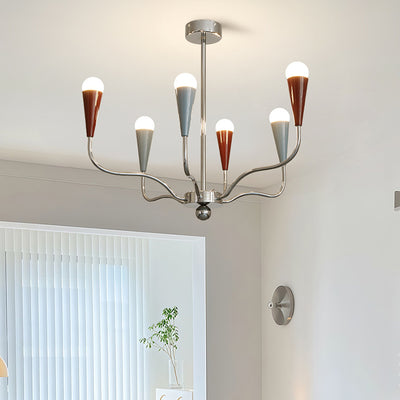 Modern Minimalist Tree Branch Iron Carbon Steel 6/9/12-Light Chandelier For Living Room