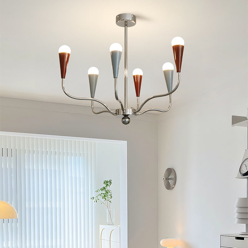 Modern Minimalist Tree Branch Iron Carbon Steel 6/9/12-Light Chandelier For Living Room