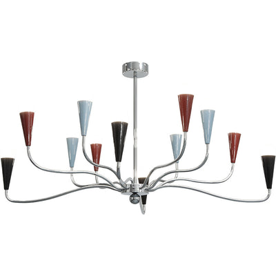 Modern Minimalist Tree Branch Iron Carbon Steel 6/9/12-Light Chandelier For Living Room