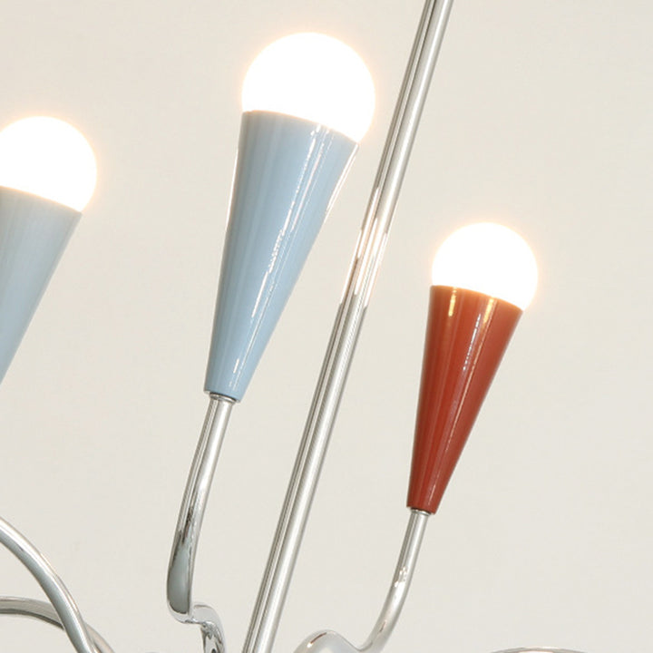 Modern Minimalist Tree Branch Iron Carbon Steel 6/9/12-Light Chandelier For Living Room