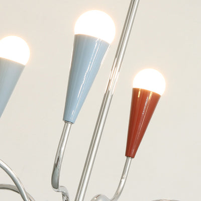 Modern Minimalist Tree Branch Iron Carbon Steel 6/9/12-Light Chandelier For Living Room