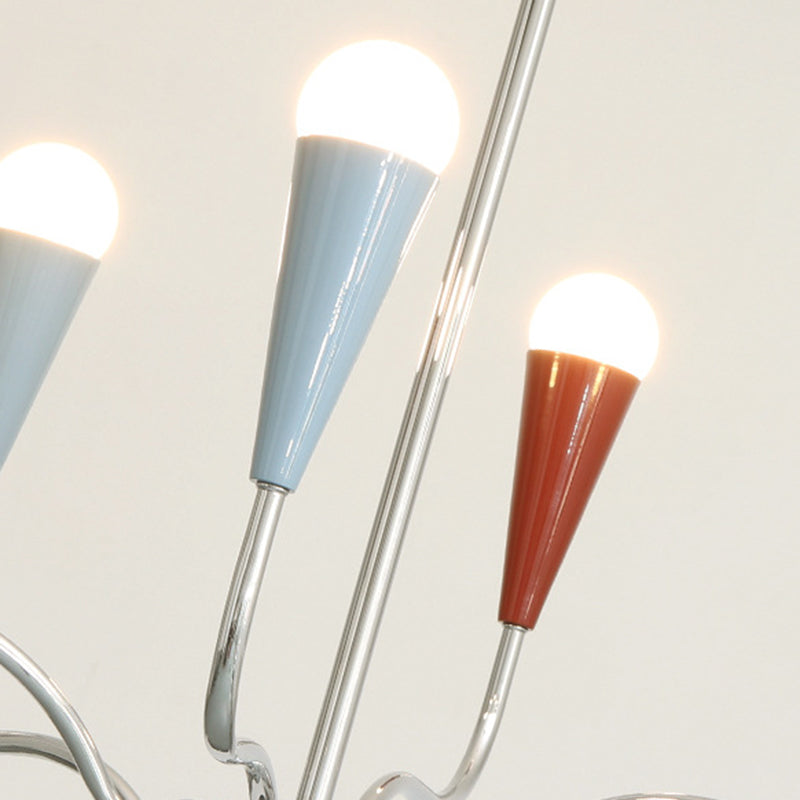 Modern Minimalist Tree Branch Iron Carbon Steel 6/9/12-Light Chandelier For Living Room