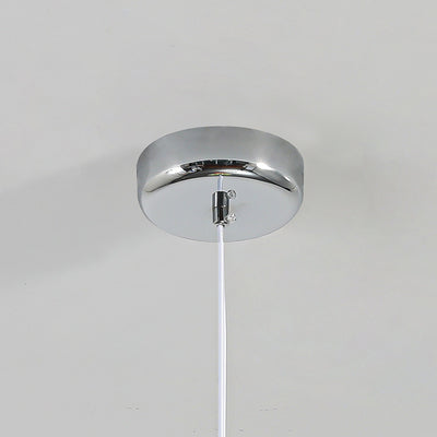 Traditional French Flower Iron Glass 1/3-Light Pendant Light For Living Room