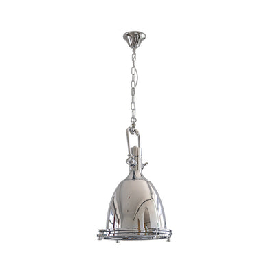 Suspension contemporaine en verre et fer industriel à 1 lumière pour salle à manger 