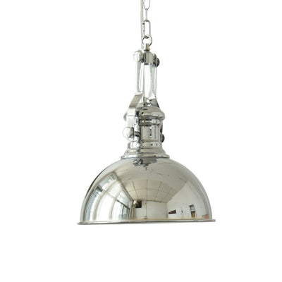 Suspension contemporaine en verre et fer industriel à 1 lumière pour salle à manger 