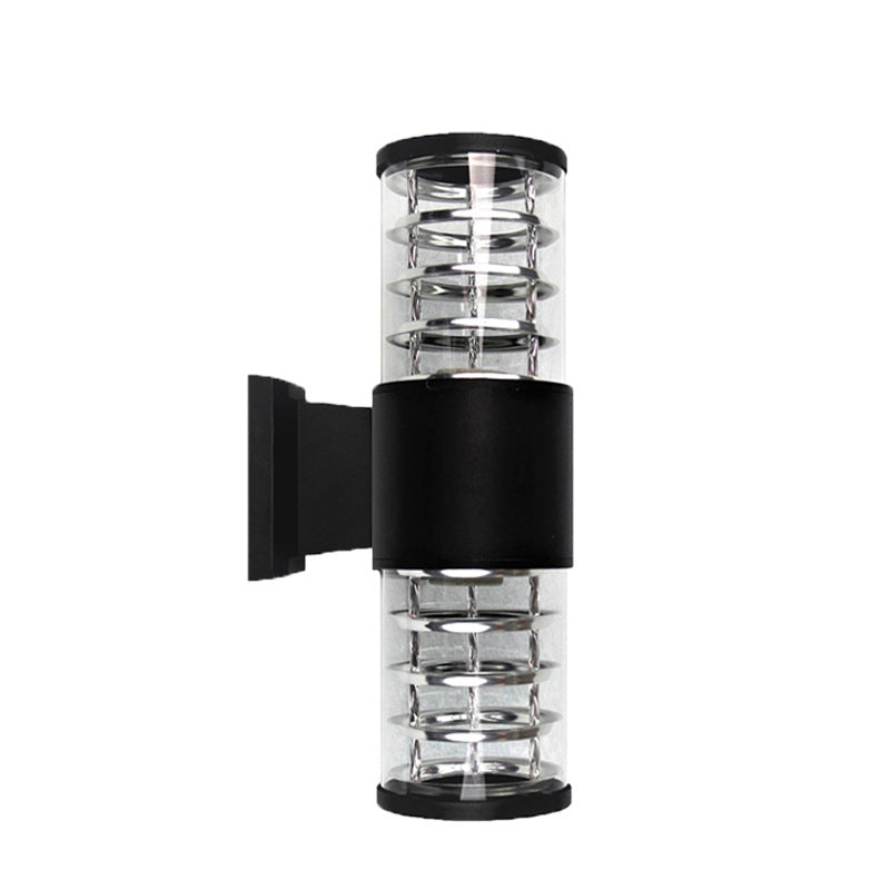 Traditionelle europäische wasserdichte Aluminium-Glas-Lineare 2-Licht-Wandleuchte für den Garten 