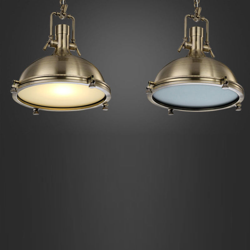 Contemporary Industrial Iron Round 1-Light Pendant Light For Dining Room
