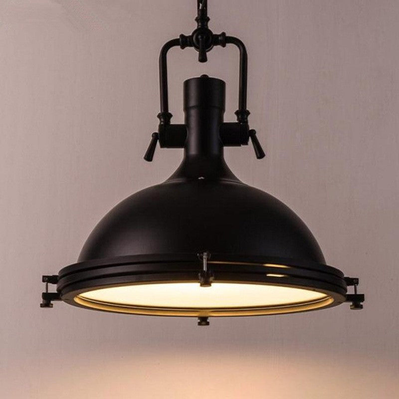 Contemporary Industrial Iron Round 1-Light Pendant Light For Dining Room
