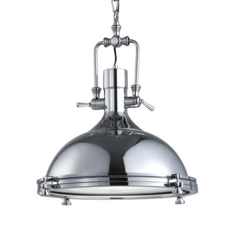 Contemporary Industrial Iron Round 1-Light Pendant Light For Dining Room