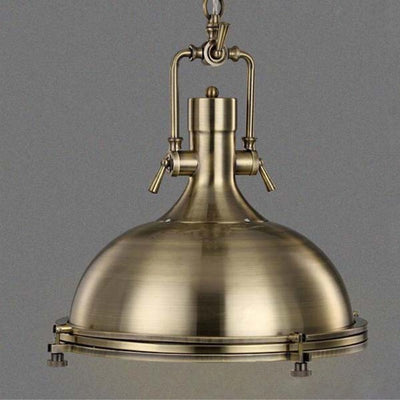 Contemporary Industrial Iron Round 1-Light Pendant Light For Dining Room