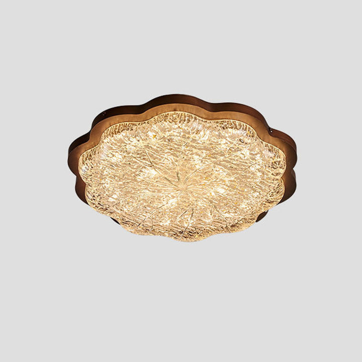 Plafonnier LED moderne en fer rétro, acier inoxydable, feuille d&