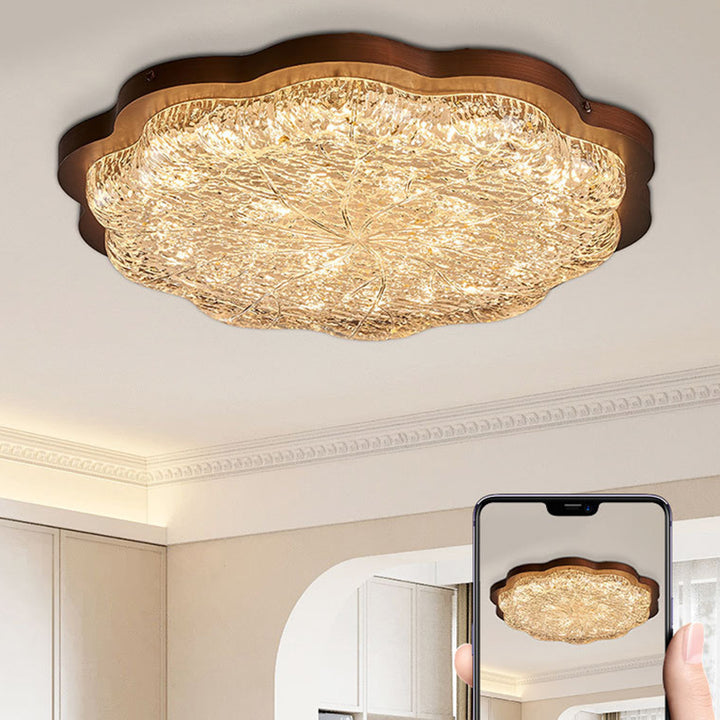 Plafonnier LED moderne en fer rétro, acier inoxydable, feuille d&