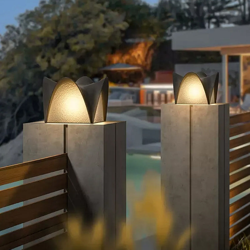 Moderne minimalistische wasserdichte Solar-Edelstahl-ABS-Runde-LED-Landschaftsbeleuchtung Außenleuchte für Außenpatio 