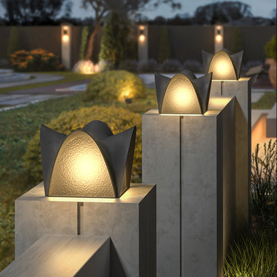 Moderne minimalistische wasserdichte Solar-Edelstahl-ABS-Runde-LED-Landschaftsbeleuchtung Außenleuchte für Außenpatio 