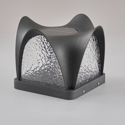 Moderne minimalistische wasserdichte Solar-Edelstahl-ABS-Runde-LED-Landschaftsbeleuchtung Außenleuchte für Außenpatio 