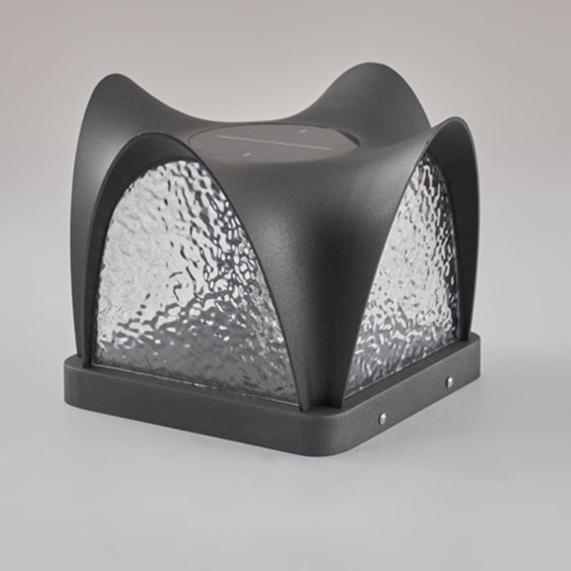 Moderne minimalistische wasserdichte Solar-Edelstahl-ABS-Runde-LED-Landschaftsbeleuchtung Außenleuchte für Außenpatio 
