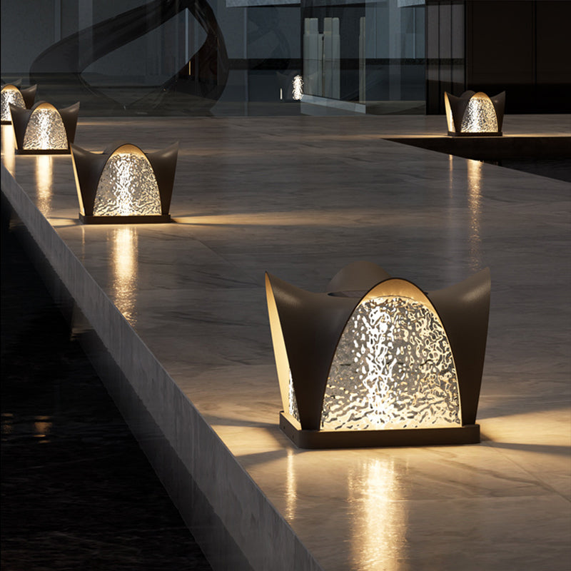 Moderne minimalistische wasserdichte Solar-Edelstahl-ABS-Runde-LED-Landschaftsbeleuchtung Außenleuchte für Außenpatio 