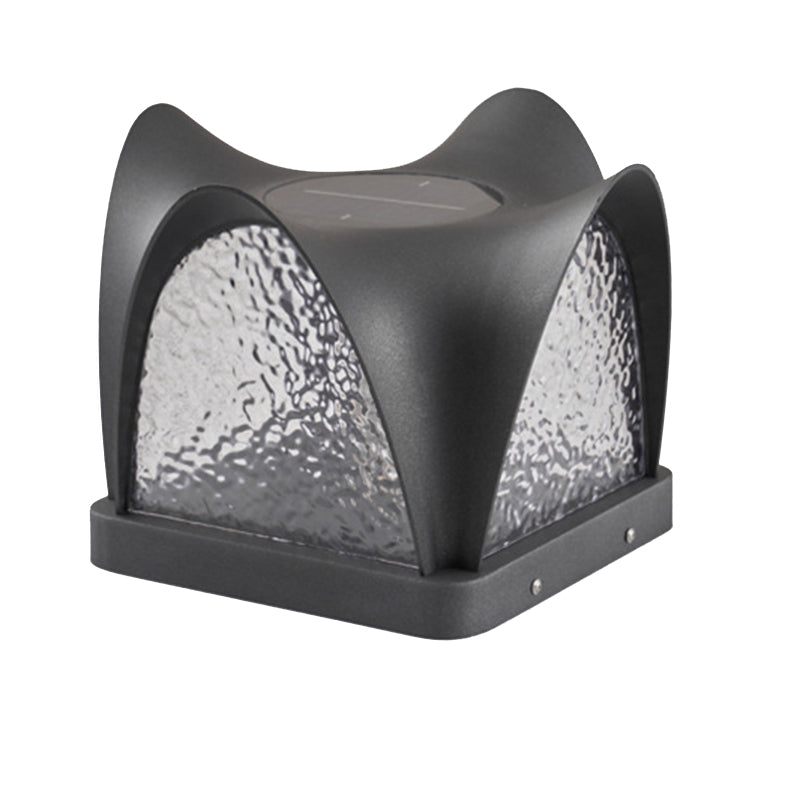 Moderne minimalistische wasserdichte Solar-Edelstahl-ABS-Runde-LED-Landschaftsbeleuchtung Außenleuchte für Außenpatio 