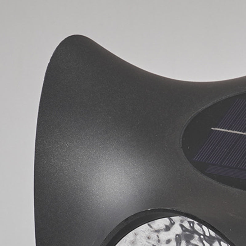 Moderne minimalistische wasserdichte Solar-Edelstahl-ABS-Runde-LED-Landschaftsbeleuchtung Außenleuchte für Außenpatio 