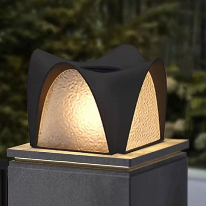 Moderne minimalistische wasserdichte Solar-Edelstahl-ABS-Runde-LED-Landschaftsbeleuchtung Außenleuchte für Außenpatio 