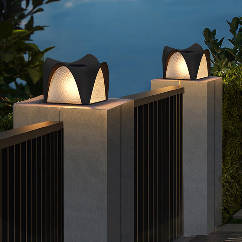Moderne minimalistische wasserdichte Solar-Edelstahl-ABS-Runde-LED-Landschaftsbeleuchtung Außenleuchte für Außenpatio 
