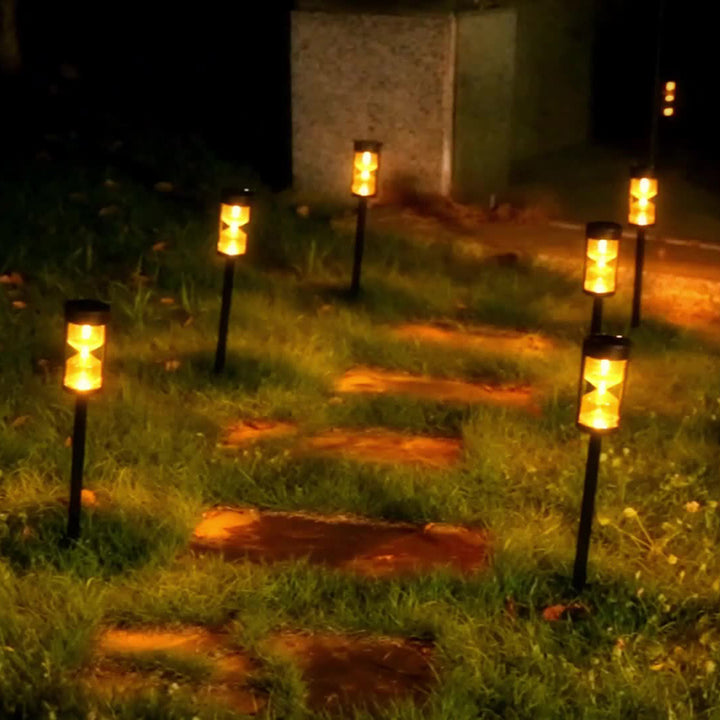 Lumière extérieure linéaire LED solaire étanche en ABS PC Art Déco moderne pour jardin 