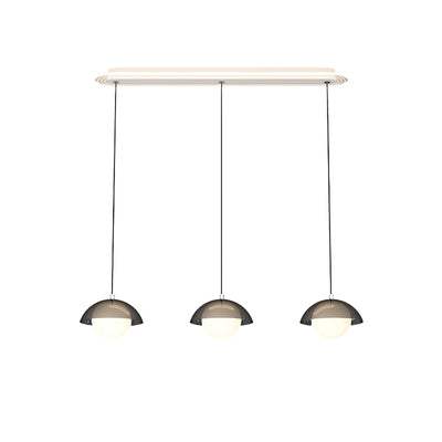Modern Minimalist Iron Acrylic Round Linear LED Chandelier For Dining Room