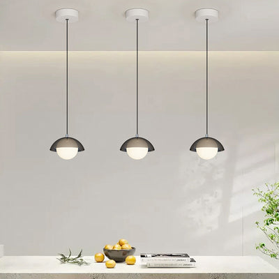 Modern Minimalist Iron Acrylic Round Linear LED Chandelier For Dining Room