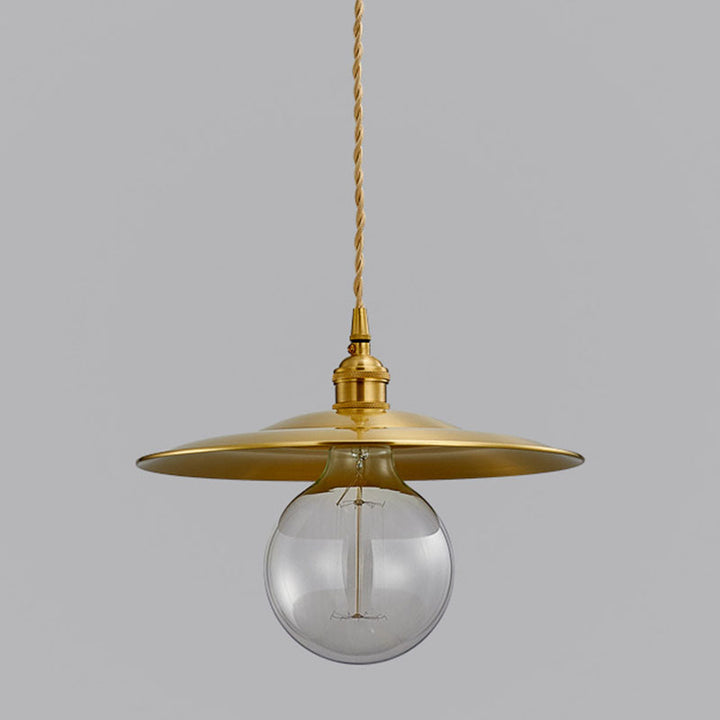 Zeitgenössische industrielle Kupfer-Glas-Lineare 1-Licht-Pendelleuchte für das Esszimmer 