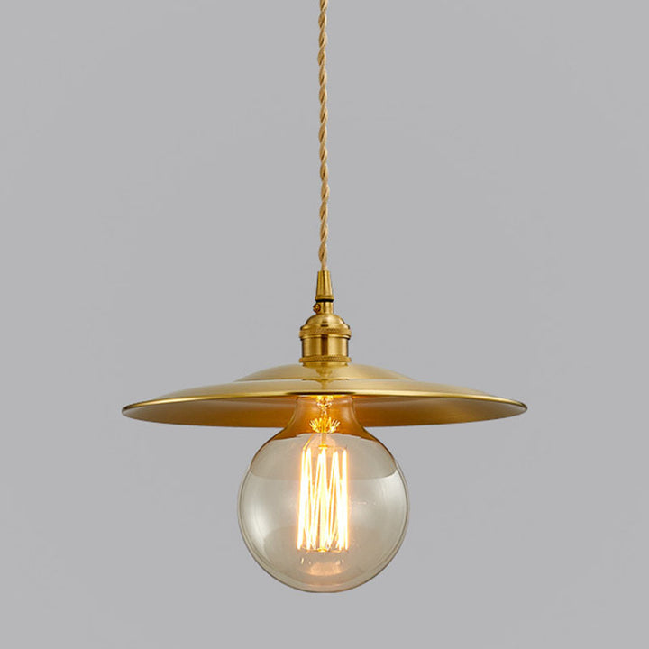 Zeitgenössische industrielle Kupfer-Glas-Lineare 1-Licht-Pendelleuchte für das Esszimmer 