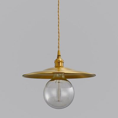 Contemporary Industrial Copper Glass Linear 1-Light Pendant Light For Dining Room
