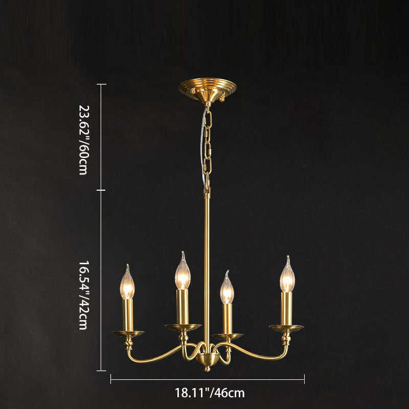 Zeitgenössischer Retro-Kupfer-Glas-Kerzenleuchter mit 4/6/8 Lichtern für das Wohnzimmer 