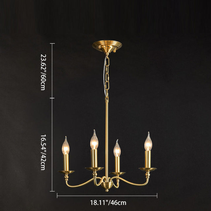 Zeitgenössischer Retro-Kupfer-Glas-Kerzenleuchter mit 4/6/8 Lichtern für das Wohnzimmer 
