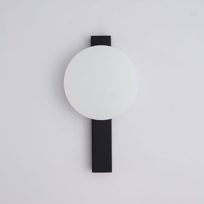 Modern Minimalist Iron Plastic Round LED Wall Sconce Lamp For Bedroom