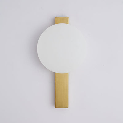 Modern Minimalist Iron Plastic Round LED Wall Sconce Lamp For Bedroom