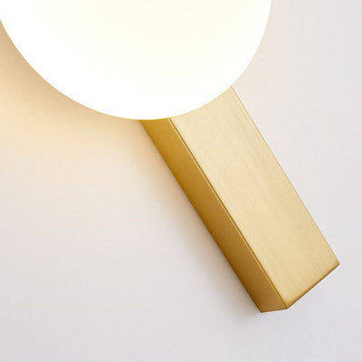 Modern Minimalist Iron Plastic Round LED Wall Sconce Lamp For Bedroom