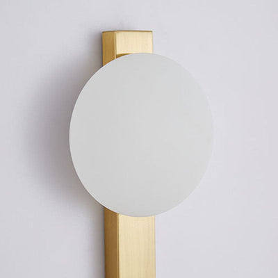 Modern Minimalist Iron Plastic Round LED Wall Sconce Lamp For Bedroom