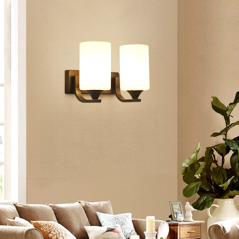Moderne minimalistische Eisen-Glas-Lineare 1/2 Licht-Wandleuchte für das Schlafzimmer 