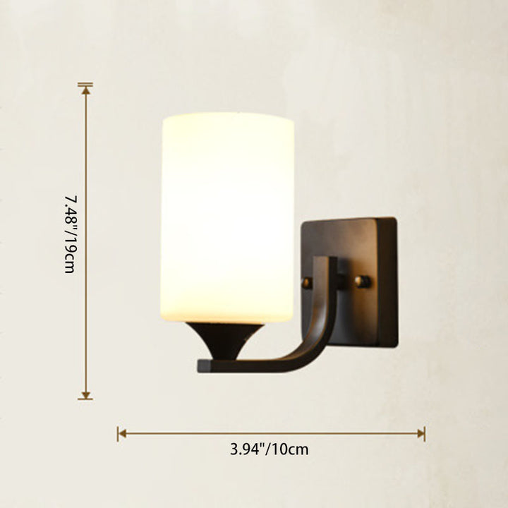 Applique murale linéaire en fer et verre minimaliste moderne 1/2 lumière pour chambre 