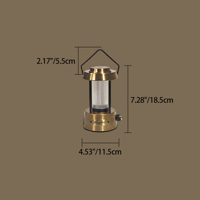 Contemporary Industrial Metal Acrylic Copper Linear USB LED Table Lamp for Home Office