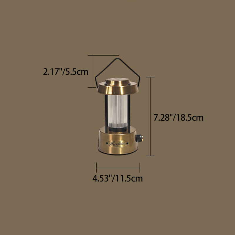 Contemporary Industrial Metal Acrylic Copper Linear USB LED Table Lamp for Home Office
