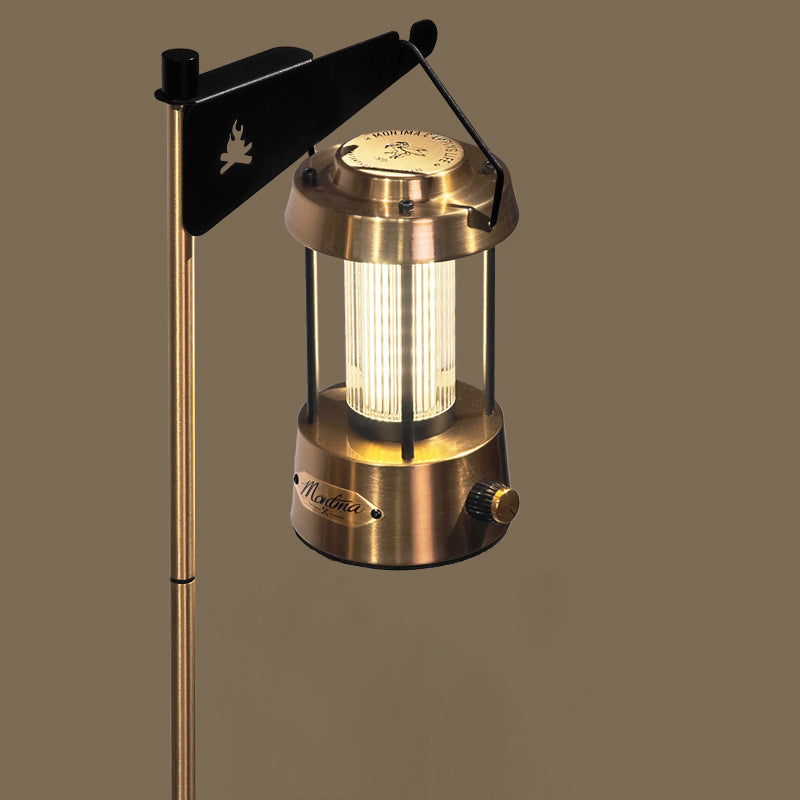 Contemporary Industrial Metal Acrylic Copper Linear USB LED Table Lamp for Home Office