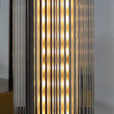 Contemporary Industrial Metal Acrylic Copper Linear USB LED Table Lamp for Home Office