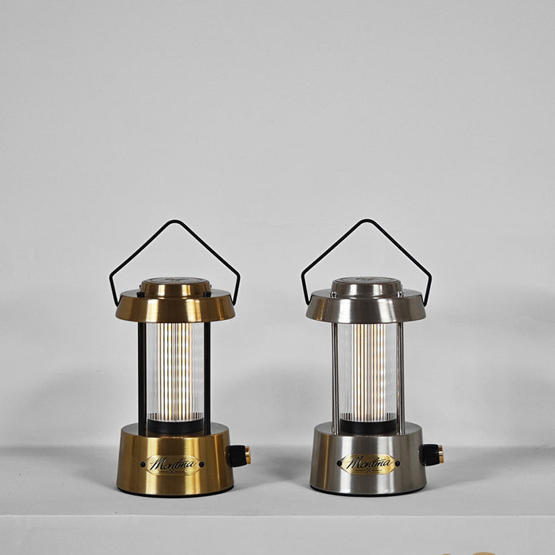 Contemporary Industrial Metal Acrylic Copper Linear USB LED Table Lamp for Home Office