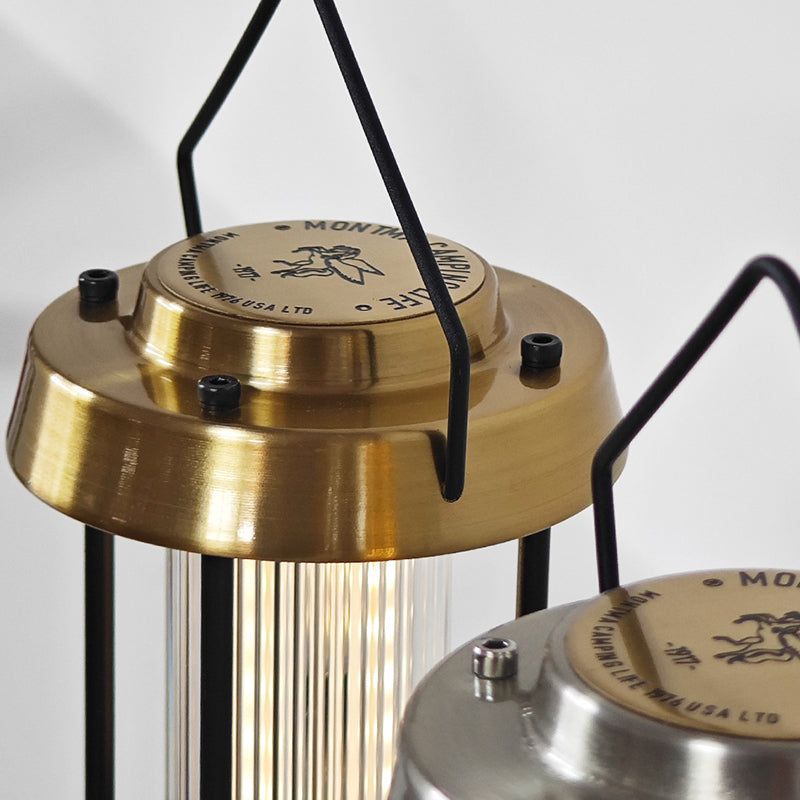 Contemporary Industrial Metal Acrylic Copper Linear USB LED Table Lamp for Home Office