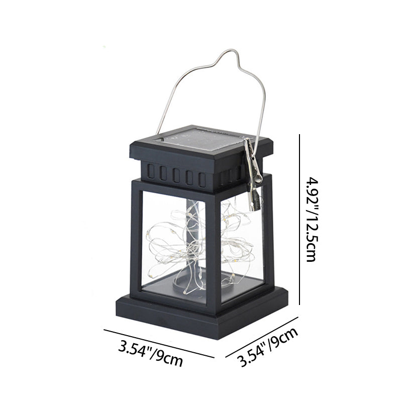 Éclairage extérieur à LED carré en métal ABS PC solaire étanche Art Déco moderne pour jardin 