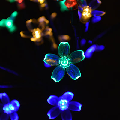 Modern Art Deco Waterproof Solar Copper Iron PVC Steel Flower LED Landscape Lighting Outdoor Light For Garden