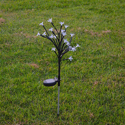 Modern Art Deco Waterproof Solar Copper Iron PVC Steel Flower LED Landscape Lighting Outdoor Light For Garden